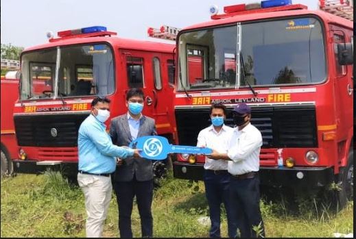 अशोक लेलैण्डका ९ थान बारुणयन्त्र (दमकल) प्रदेश नं. २ आन्तरिक मामिला तथा कानून मन्त्रालयलाई हस्तान्तरण
