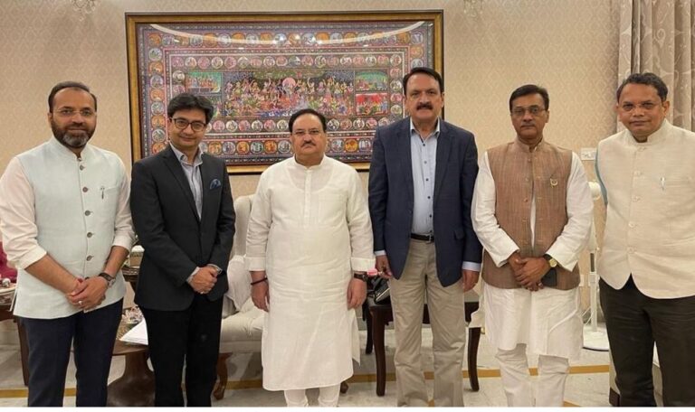 भारत भ्रमणमा रहेको कांग्रेस प्रतिनिधिमण्डल र भाजपा अध्यक्षबीच भेटवार्ता