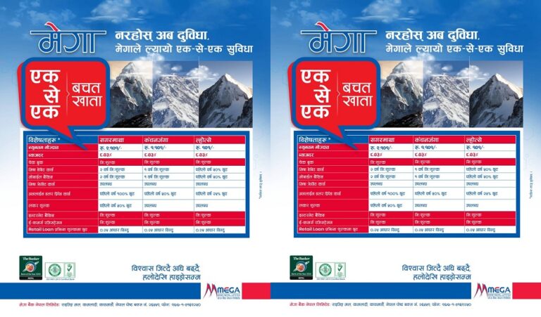 मेगा बैंकले ल्यायो ‘एक-से-एक बचत खाता’