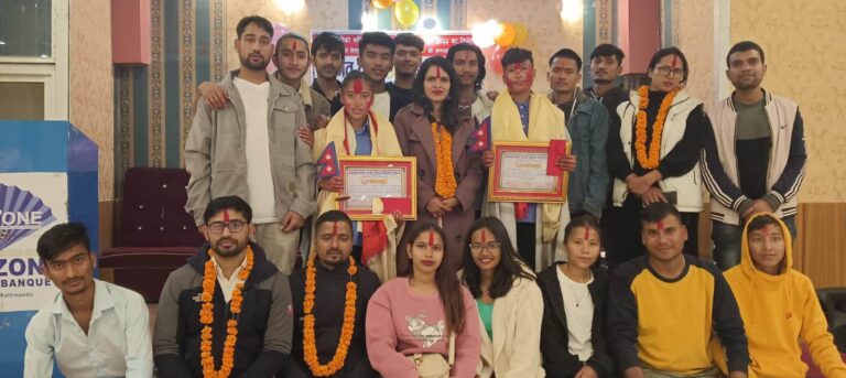 साफ यु-१५ महिला फुटबल विजेता खेलाडीहरूलाई सम्मान