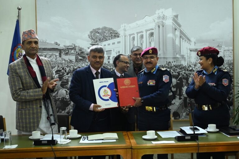 काठमाडौं विश्वविद्यालय र नेपाल प्रहरी अस्पतालबीच सहकार्य गर्ने समझदारी