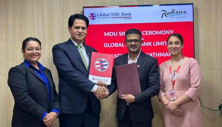 ग्लोबल आईएमई बैंकका कार्डवाहकले र्‍याडिसन होटलमा १५ प्रतिशत छुट पाउने