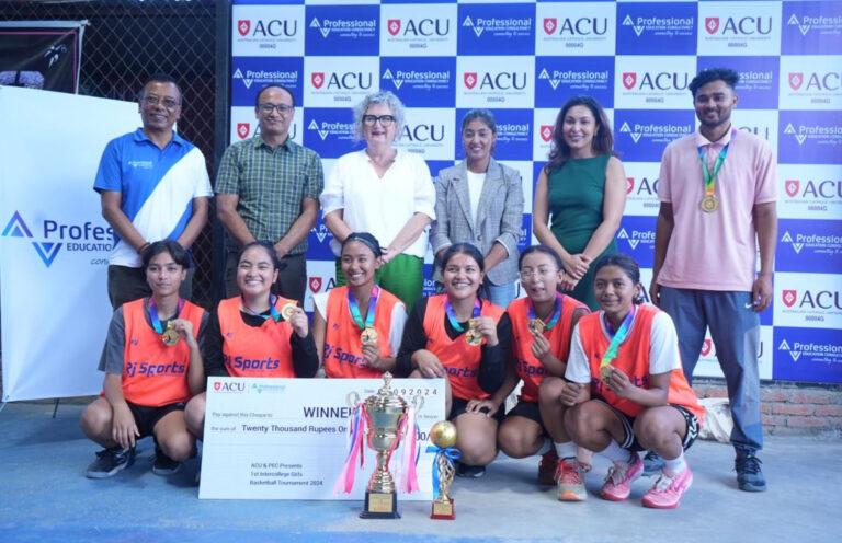 एसियु एण्ड पिइसी फस्ट इन्टर कलेज गर्ल्स बास्केटबलको उपाधि गोल्डेन गेटले उचाल्यो