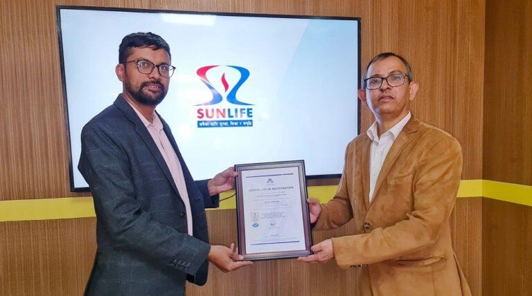 सन नेपाल लाइफले पायो आईएसओ/आईईसी २७००१:२०२२ को प्रमाणपत्र