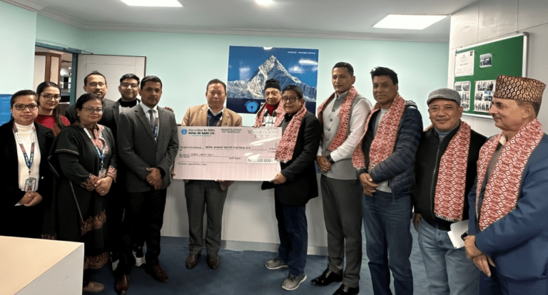 नेपाल एसबिआई बैंकले गर्‍यो ३ लाख सहयोग