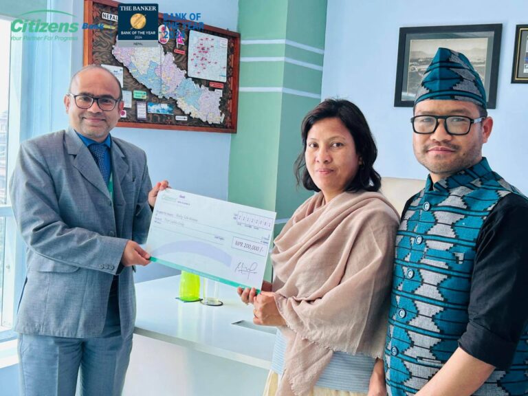 सिटिजन्स बैंकद्वारा बेबी लाइफ होमलाई सहयोग प्रदान