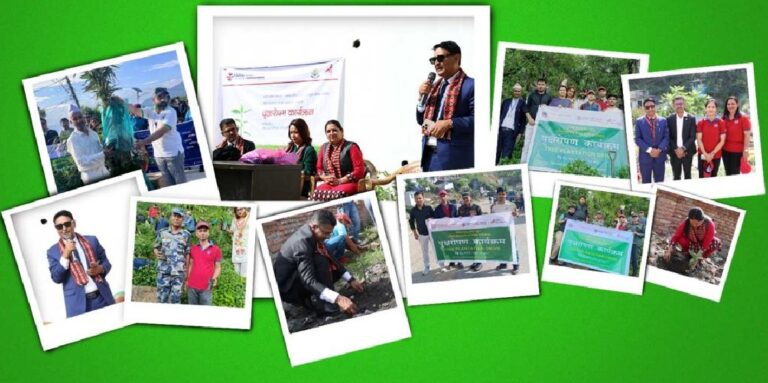 ग्लोबल आईएमई बैंकद्वारा टोखा र दिक्तेल रुपाकोट मझुवागढी नगरपालिकामा वृक्षरोपण