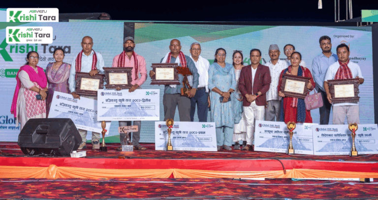 एक लाख राशिको एग्रीवस्तु कृषि तारा पुरस्कार केवटलाई