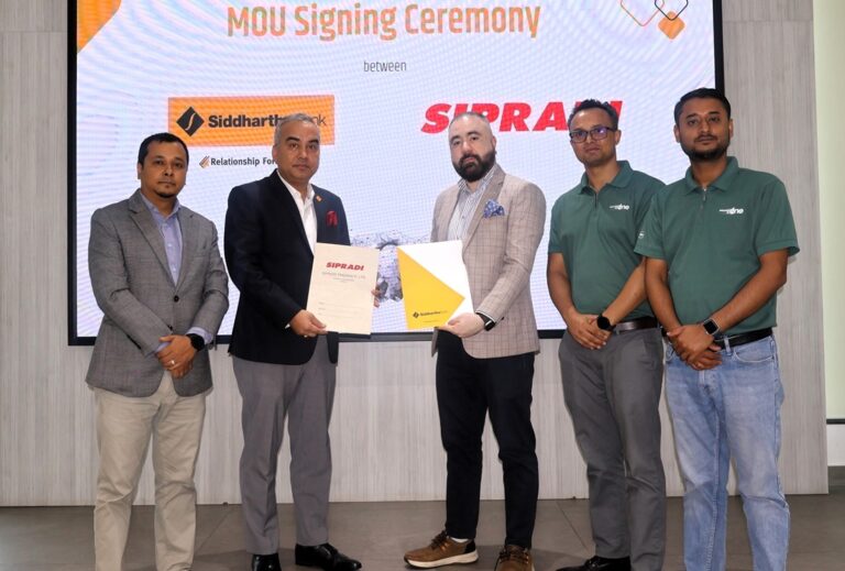 सिद्धार्थ बैंक र सिप्रदी ट्रेडिङबीच विद्युतीय ट्याक्सी कर्जासम्बन्धी सम्झौता
