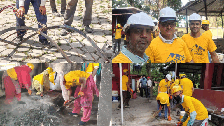 घोराही सिमेन्टद्वारा मालपोत कार्यालयमा सरसफाइ र रङरोगन