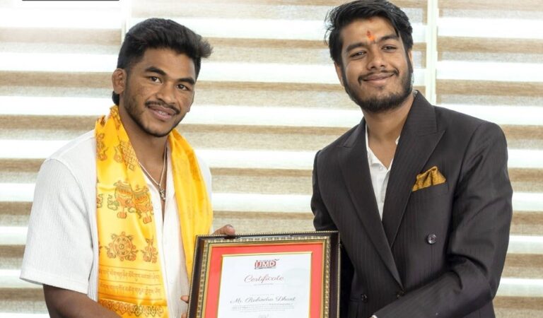आईजेएमडी एसएस पाइप्सको ब्रान्ड एम्बेस्डरमा म्याट्रिक्स फाइट नाइटका विजेता रवीन्द्र ढाँट नियुक्त