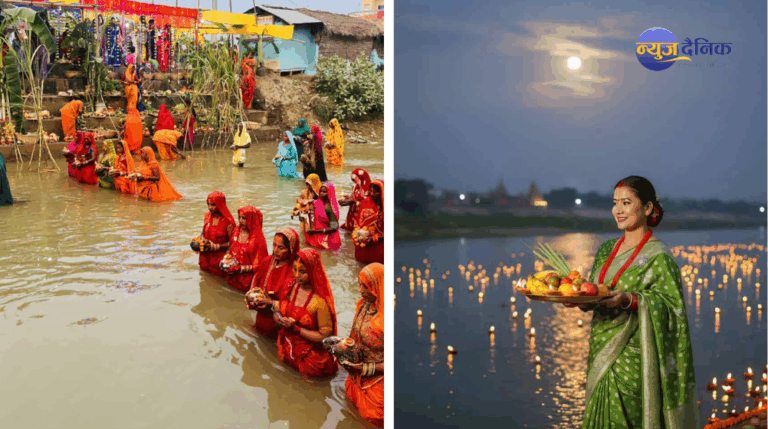 अस्ताउँदो सूर्यलाई अर्घ्य दिँदै मनाइयो छठ [फोटोफिचर]