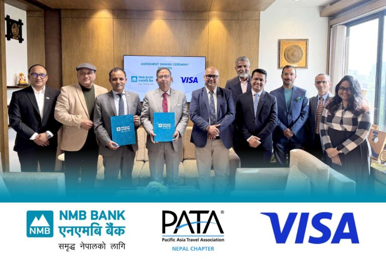 एनएमबि बैंककाे पाटा (PATA)  र Visa सँगको सहकार्यमा नेपालको पर्यटन क्षेत्रमा सजिलो डिजिटल भुक्तानी