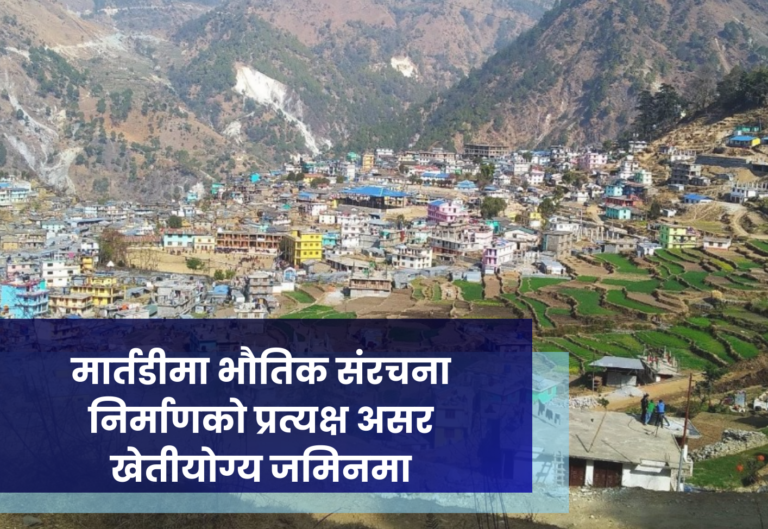 मार्तडीमा भौतिक संरचना निर्माणको प्रत्यक्ष असर खेतीयोग्य जमिनमा