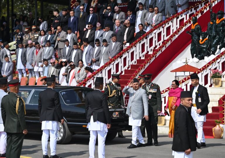 नेपाली सेनाको २६३औँ वार्षिकोत्सव समारोहमा राष्ट्रपति पौडेलकाे सहभागिता