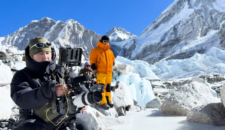 अन्तर्राष्ट्रिय विज्ञापन छायाँकन हुँदै सगरमाथा आधार शिविरमा
