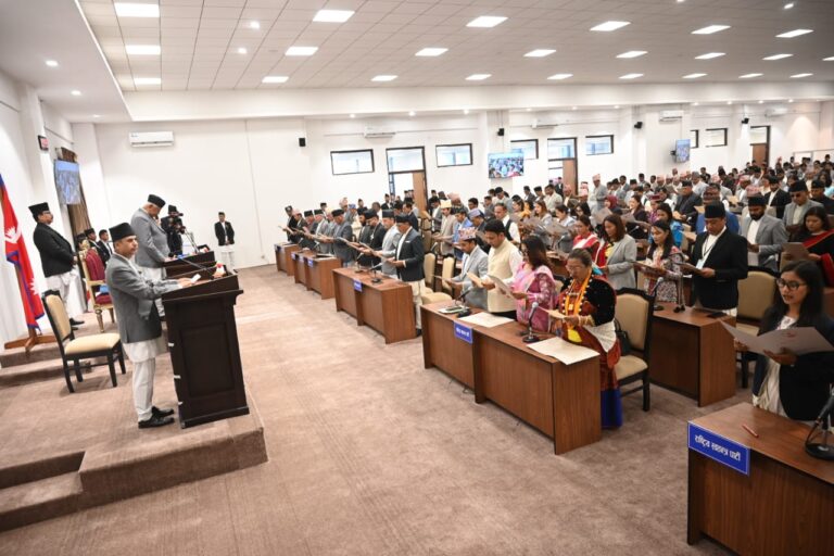२७४ नवनिर्वाचित सांसदले लिए शपथ (तस्बिरमा)