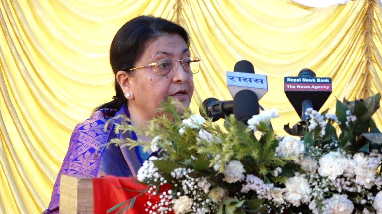 जनताको बहुदलीय जनवाद नेपाली समाजको यथार्थमा आधारित मौलिक राजनीतिक विचार हो :  पूर्वराष्ट्रपति भण्डारी