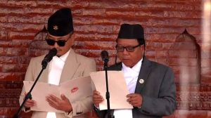 शीतल निवासमा गृहमन्त्री गुरुङ र विज्ञान, प्रविधिमन्त्री पुनले लिए सपथ