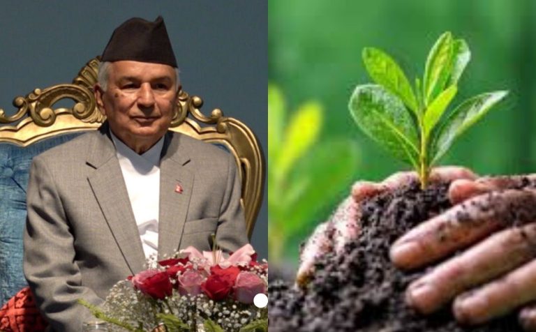 वृक्षारोपण र प्राकृतिक सम्पदाको संरक्षणमार्फत भावी पुस्ताका लागि सुरक्षित भविष्य निर्माण गर्नु पर्ने: राष्ट्रपति पौडेल
