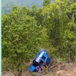वन कार्यालयका कर्मचारीले रोकिएको टेम्पो भीरमा लडाईदिए
