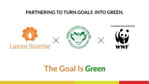 लक्ष्मी सनराइज बैंक, काम्दी सामुदायिक वन समन्वय समिति र WWF नेपालबीच The Goal is Green अभियानका लागि सहकार्य