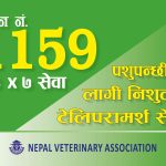 बर्ड फ्लु लक्षित २४ सै घण्टा हटलाइन तथा टेलिपरामर्श सेवा पुनः सञ्चालन