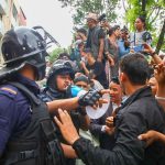 वीर अस्पताल परिसरमा गणेश नेपालीको न्यायको माग गर्दै प्रदर्शन (तस्बिरमा)